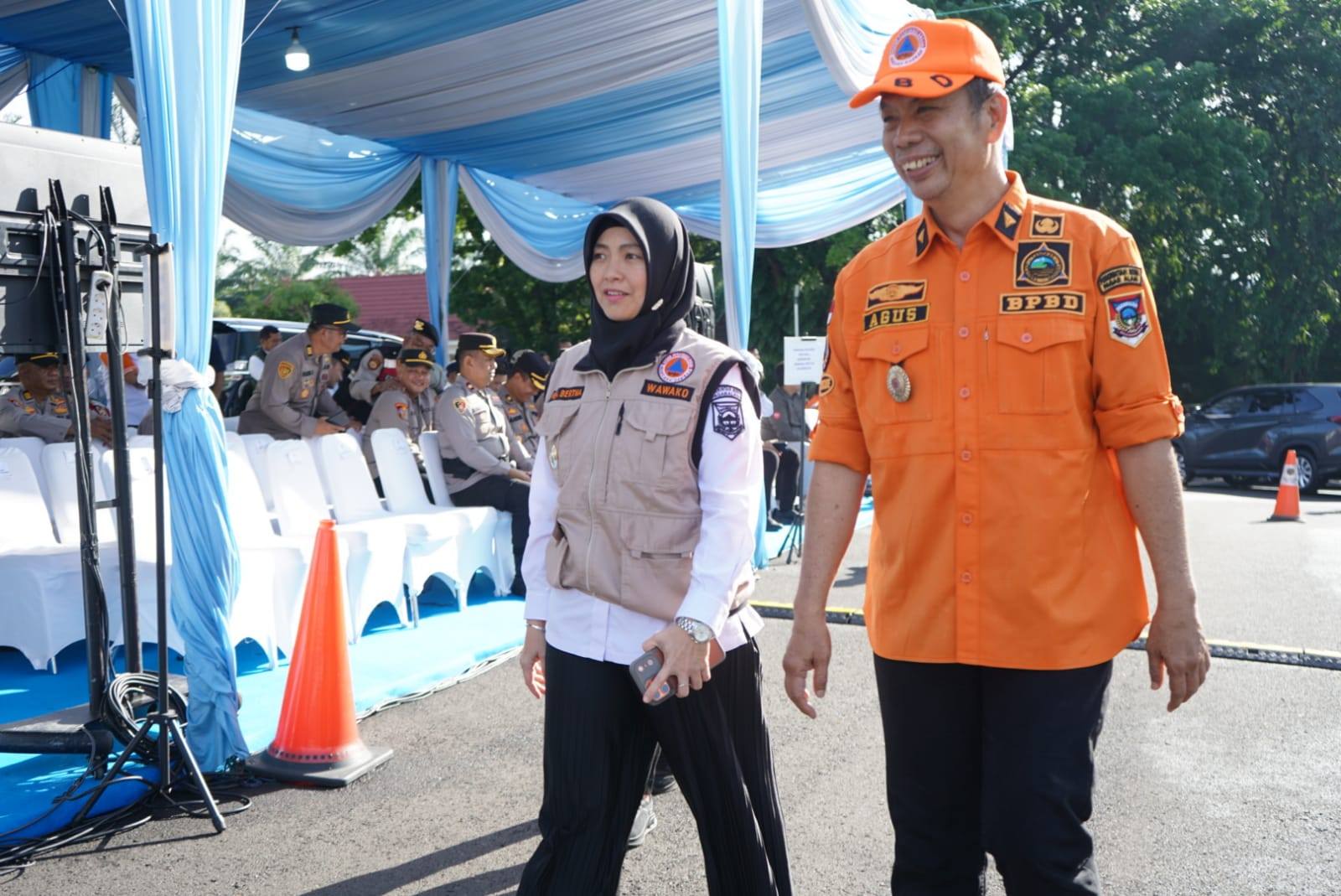 Wakil Wali Kota Pagar Alam, Hj. Bertha, Hadiri Kegiatan Kunker Menkopolkam RI Di Prov. Sumsel
