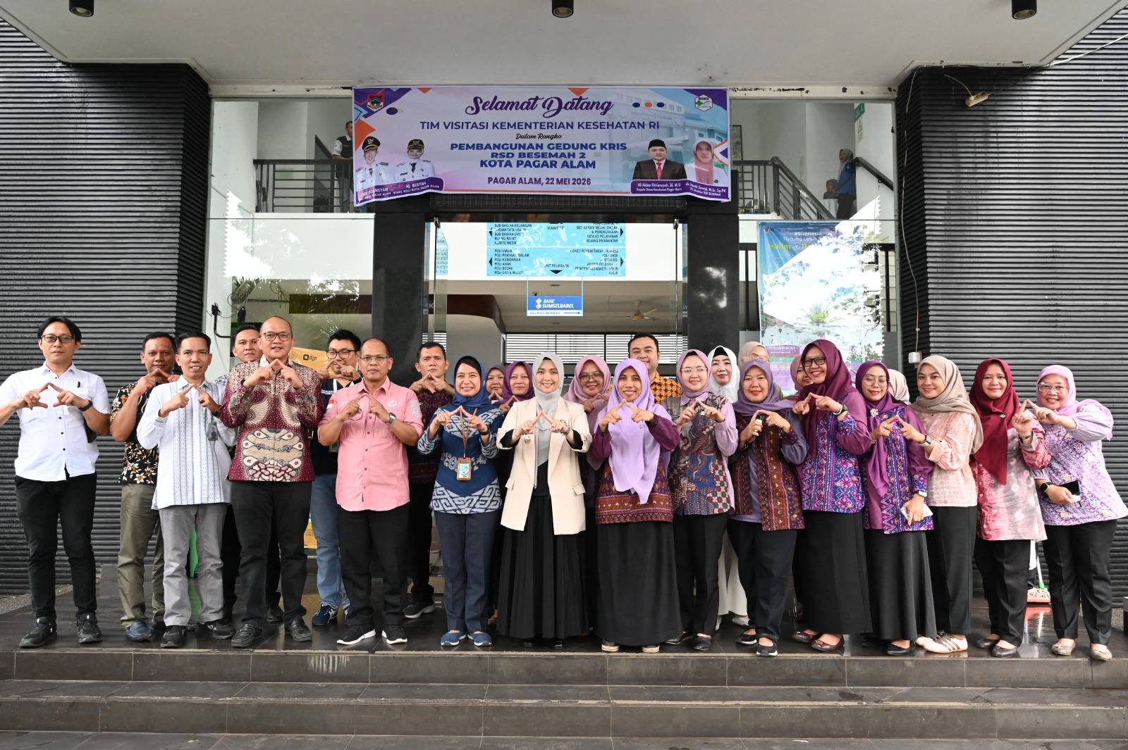 Plt. Wali Kota Pagar Alam Hj. Bertha, Terima Kunjungan Tim Verifikasi Dan Kementerian Kesehatan RI