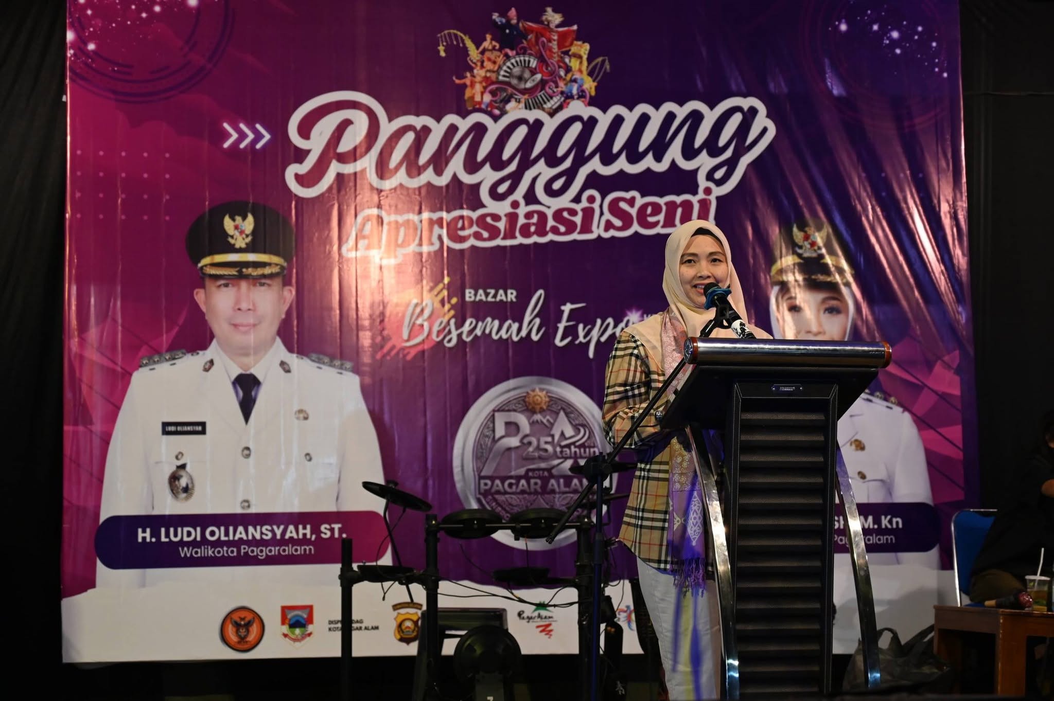 Plt. Wali Kota Pagar Alam, Hj. Bertha, Resmi Membuka Gelaran Bazar Besemah Expo ke-22 Tahun 2026