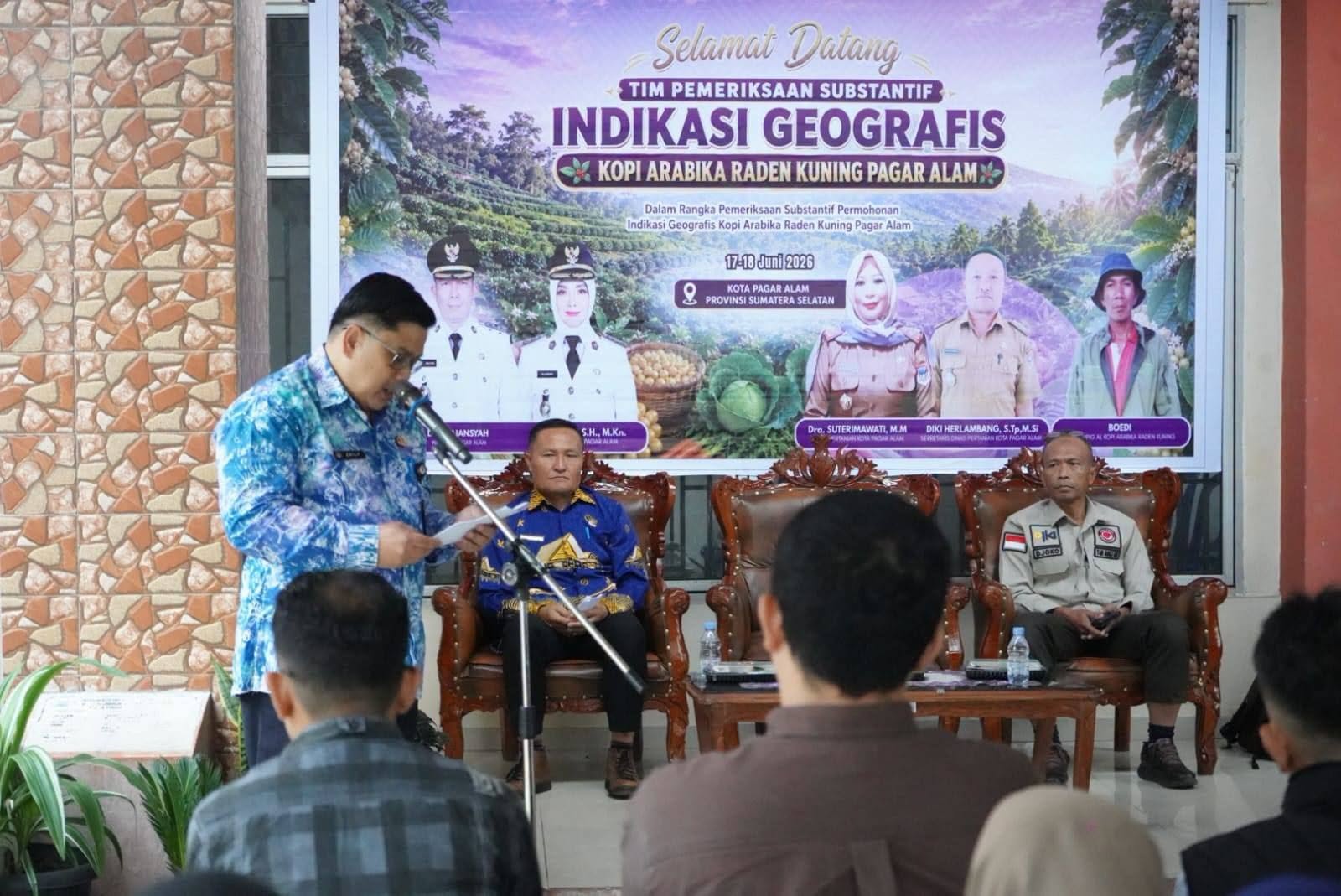 Sekda Kota Pagar Alam Hadiri Pemeriksaan Substantif Permohonan Indikasi Geografis Kopi Arabika Raden Kuning Pagar Alam