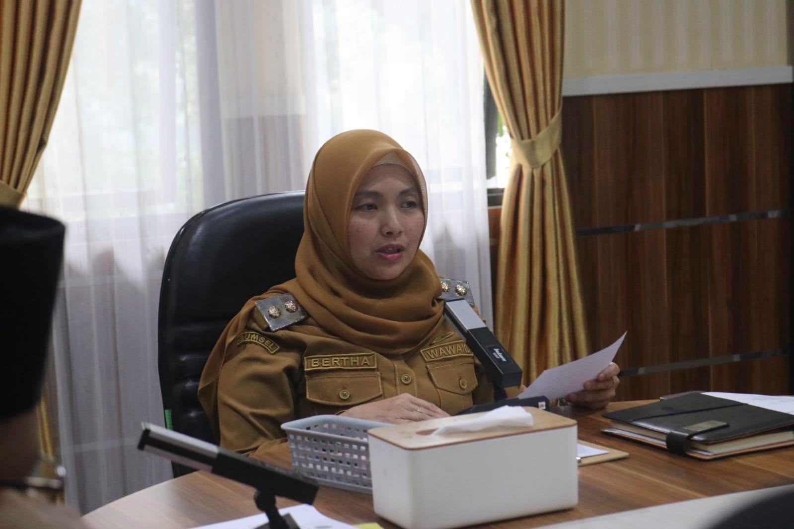 Wakil Wali Kota Pagar Alam Hj. Bertha Terima Audiensi Pengurus Badan Komunikasi Pemuda Remaja Masjid Indonesia (BKPRMI) Kota Pagar Alam