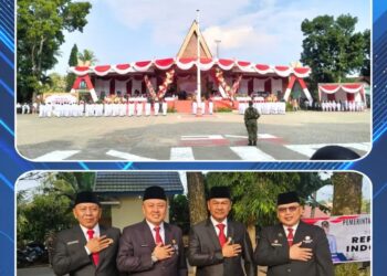 DPMPTSP Kota Pagar Alam Mengikuti Upacara Penaikan HUT RI yang Ke- 81 Tqhun