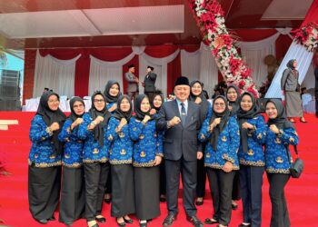 DPMPTSP Kota Pagar Alam Mengikuti Upacara Penurunan Bendera