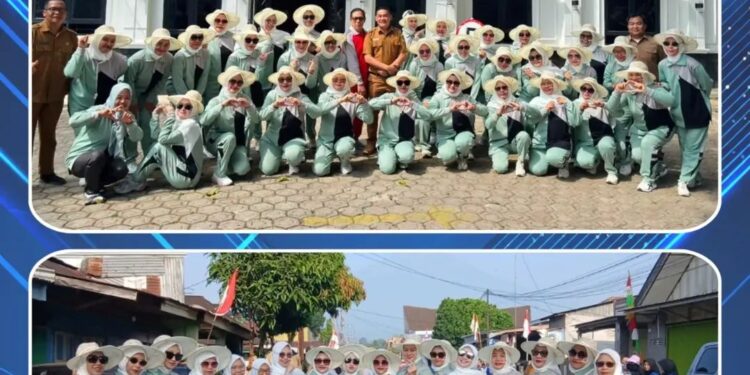 DPMPTSP Kota Pagar Alam Mengikuti Lomba Gerak Jalan Dalam Rangka Memperingati HUT RI ke-81 Tahun