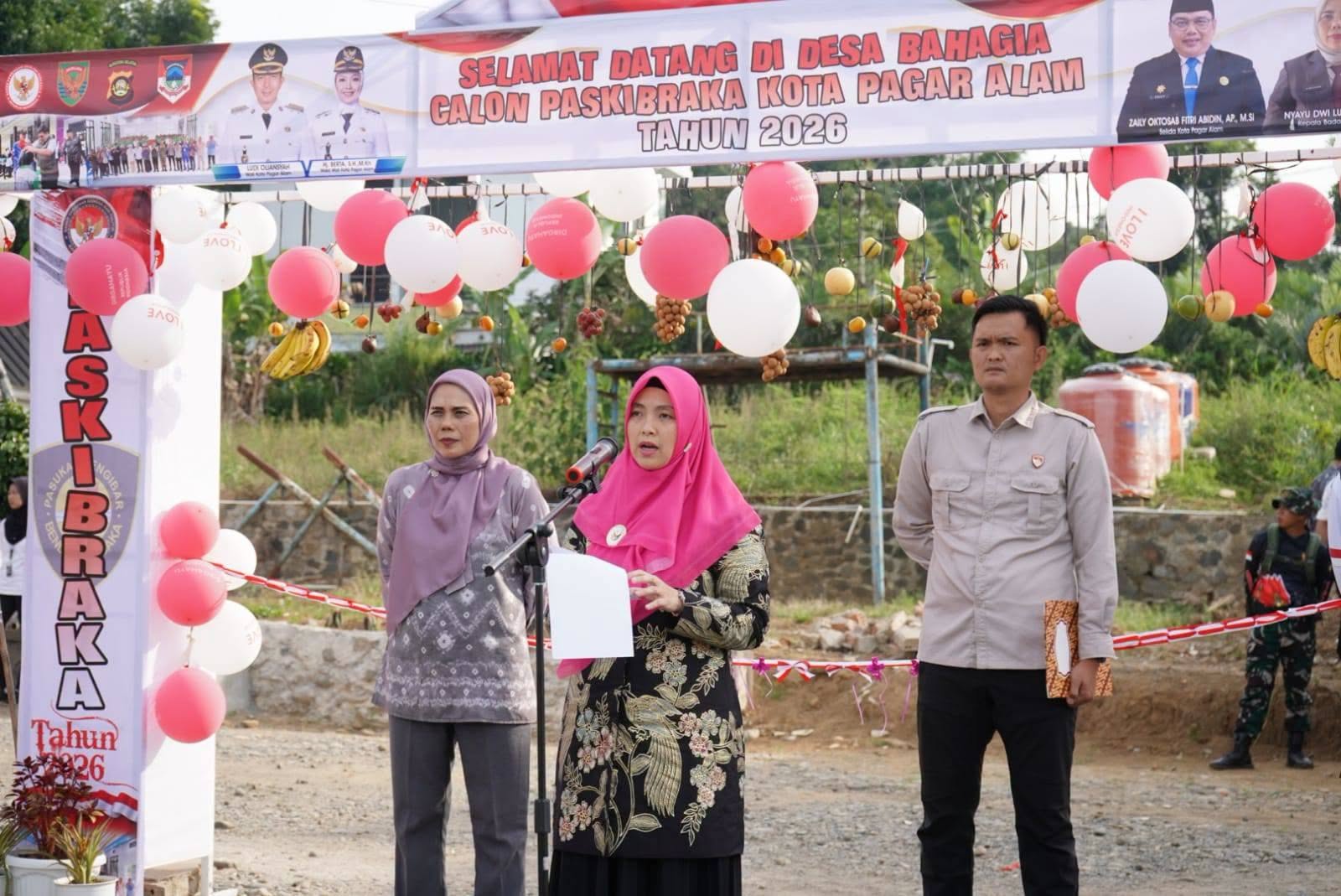 Wakil Wali Kota Pagar Alam, Hj. Bertha Resmi Terima Rombongan Paskibraka Kota Pagar Alam Tahun 2026